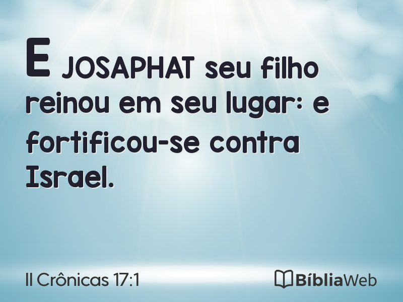 II Crônicas 17:1 em imagem para compartilhar