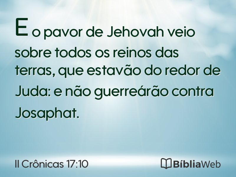 II Crônicas 17:10 em imagem para compartilhar