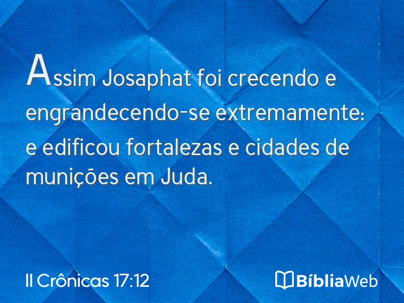 II Crônicas 17:12 em imagem para compartilhar