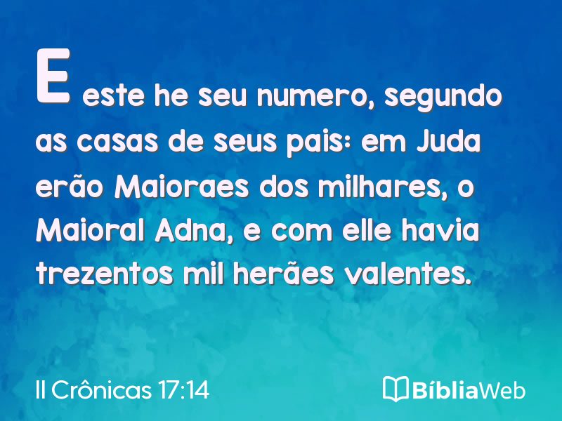 II Crônicas 17:14 em imagem para compartilhar