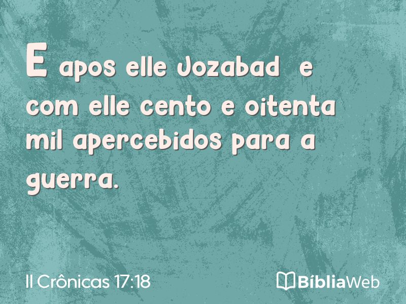 II Crônicas 17:18 em imagem para compartilhar