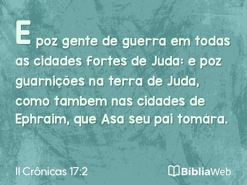 II Crônicas 17:2 em imagem para compartilhar