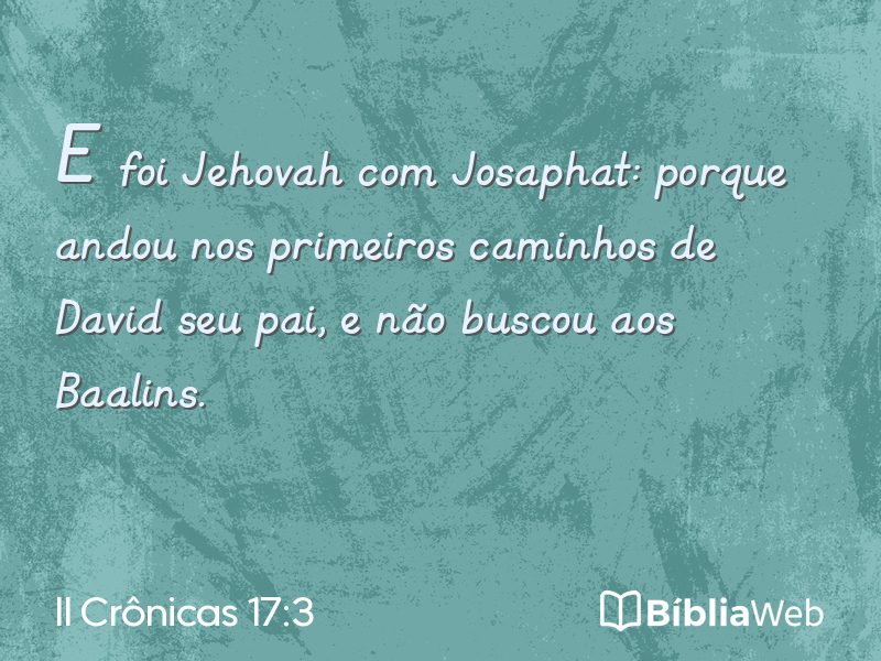 II Crônicas 17:3 em imagem para compartilhar