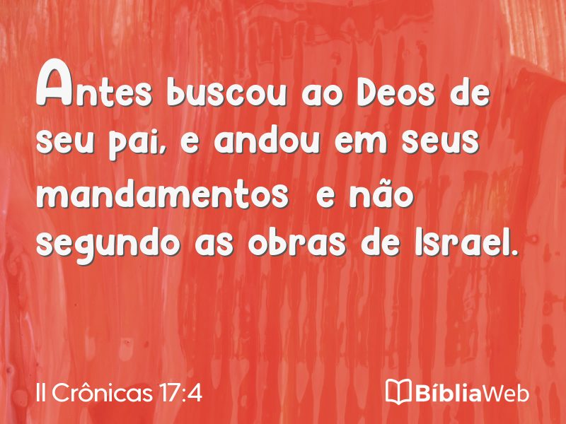II Crônicas 17:4 em imagem para compartilhar