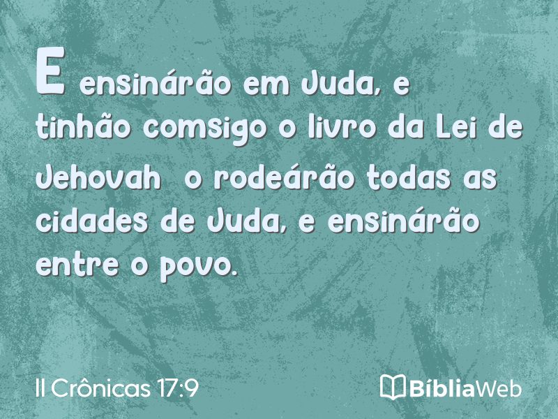 II Crônicas 17:9 em imagem para compartilhar