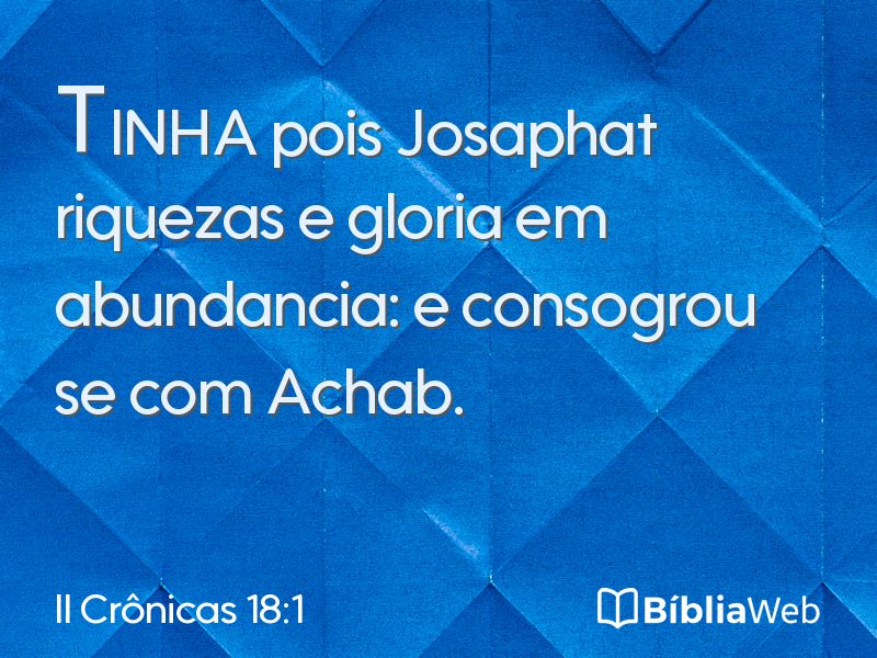 II Crônicas 18:1 em imagem para compartilhar