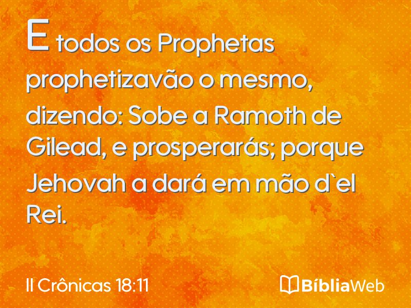 II Crônicas 18:11 em imagem para compartilhar