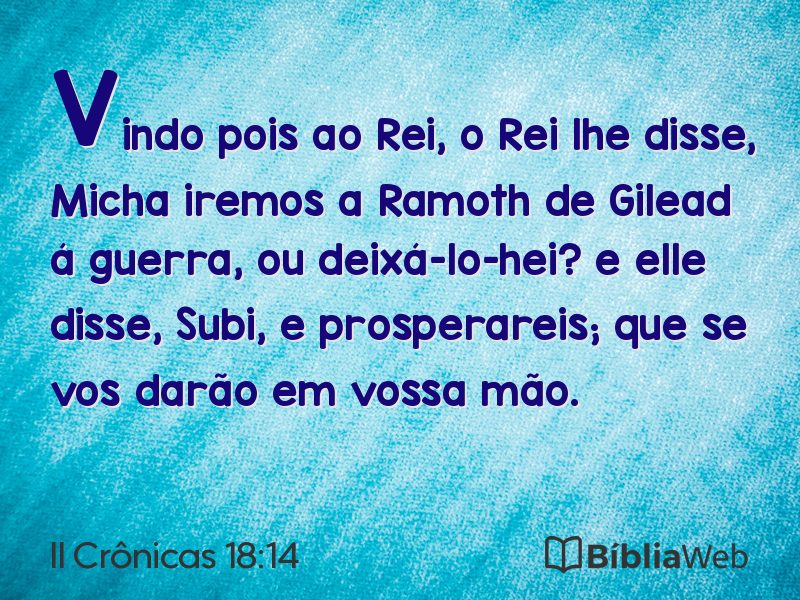 II Crônicas 18:14 em imagem para compartilhar