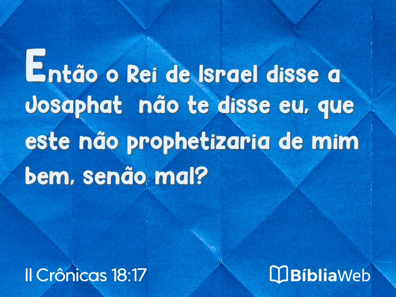 II Crônicas 18:17 em imagem para compartilhar