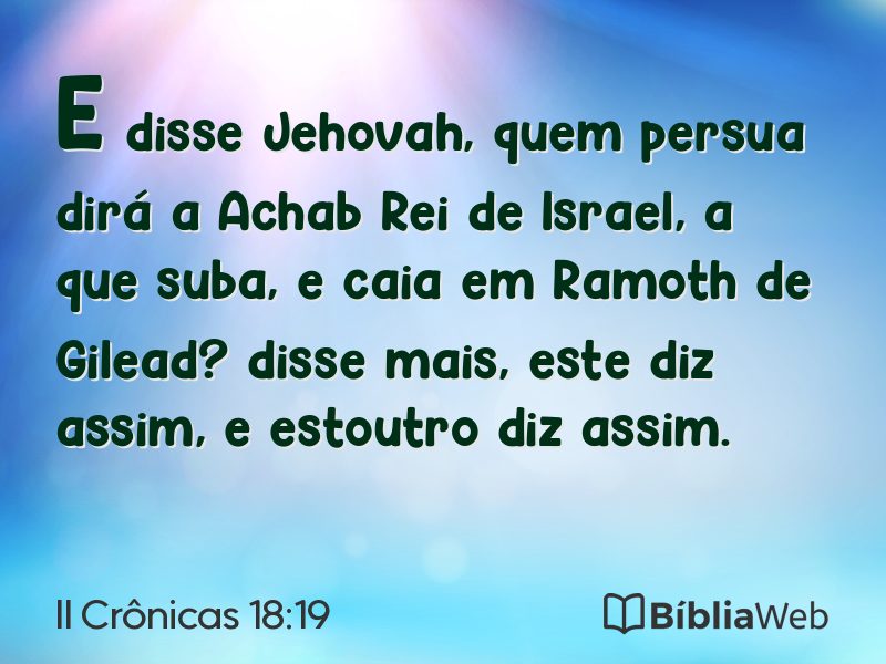 II Crônicas 18:19 em imagem para compartilhar