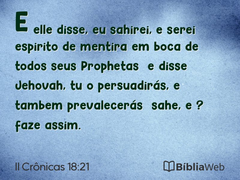 II Crônicas 18:21 em imagem para compartilhar
