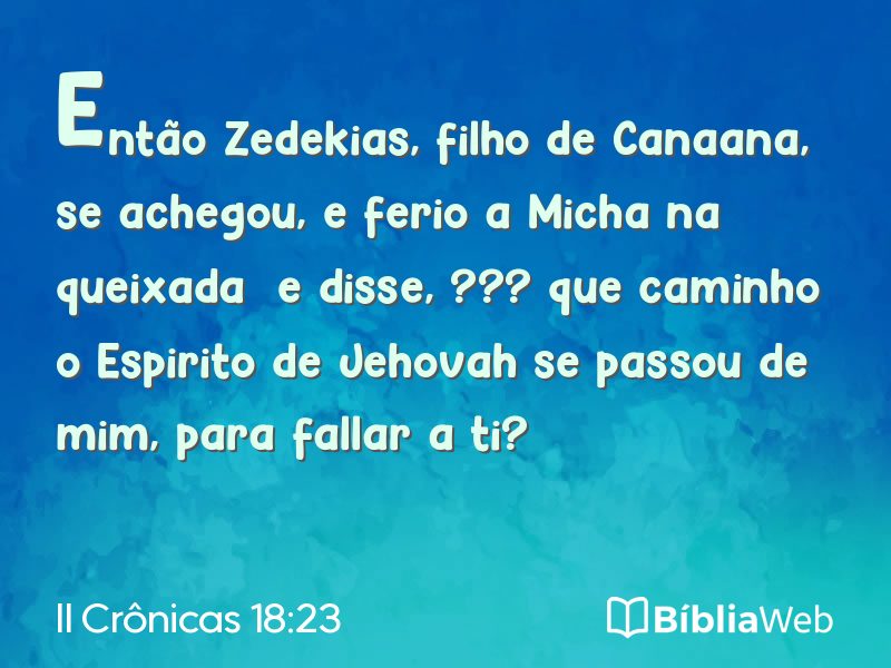 II Crônicas 18:23 em imagem para compartilhar