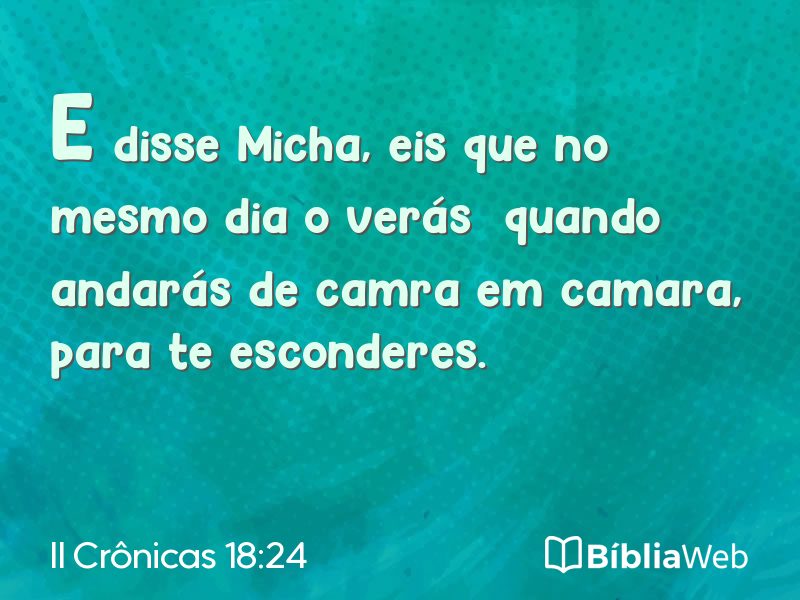 II Crônicas 18:24 em imagem para compartilhar