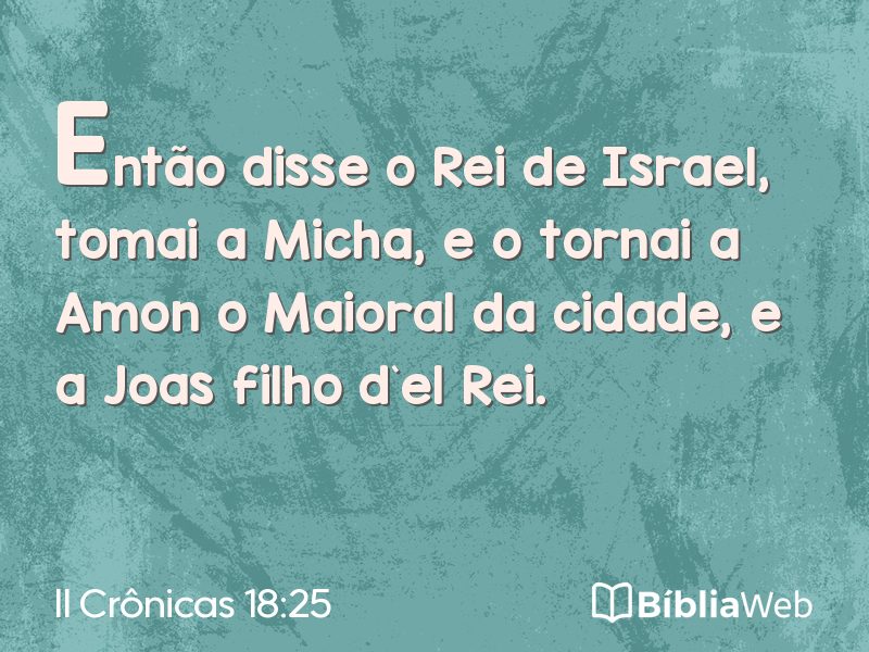 II Crônicas 18:25 em imagem para compartilhar