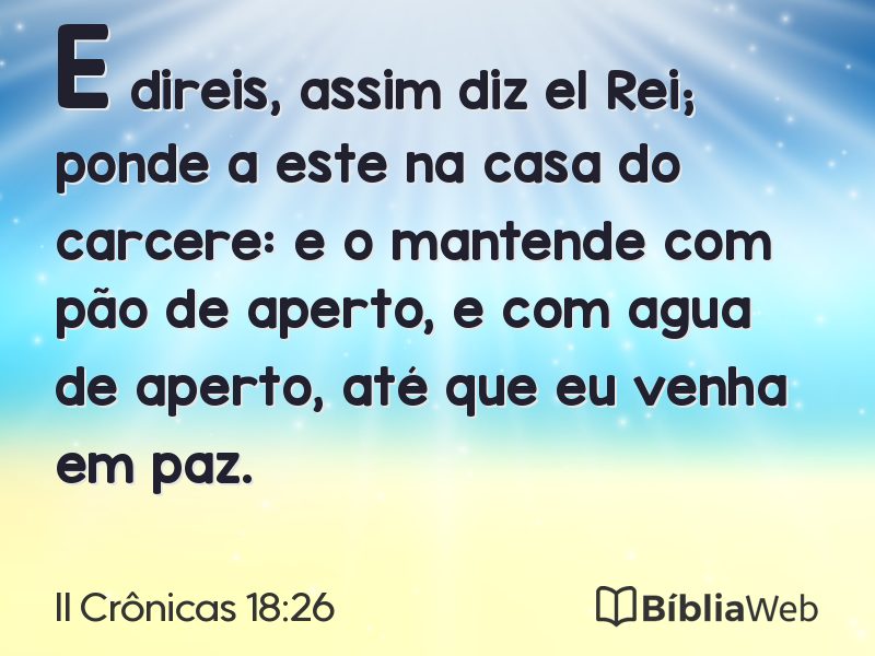II Crônicas 18:26 em imagem para compartilhar