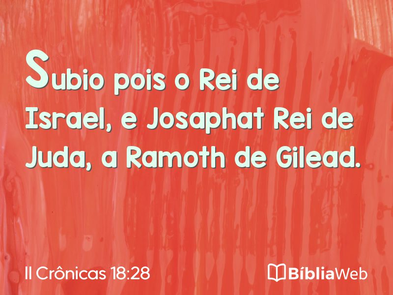 II Crônicas 18:28 em imagem para compartilhar