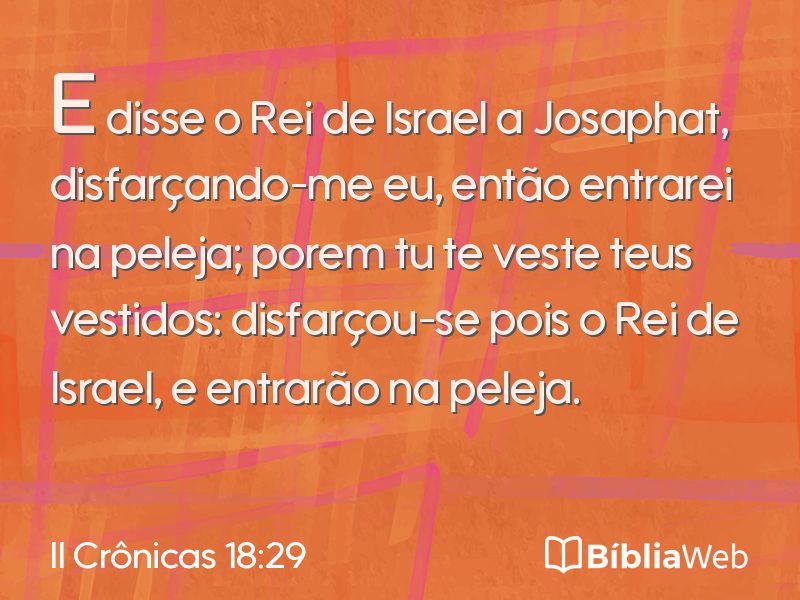 II Crônicas 18:29 em imagem para compartilhar
