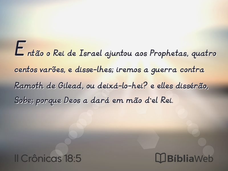 II Crônicas 18:5 em imagem para compartilhar