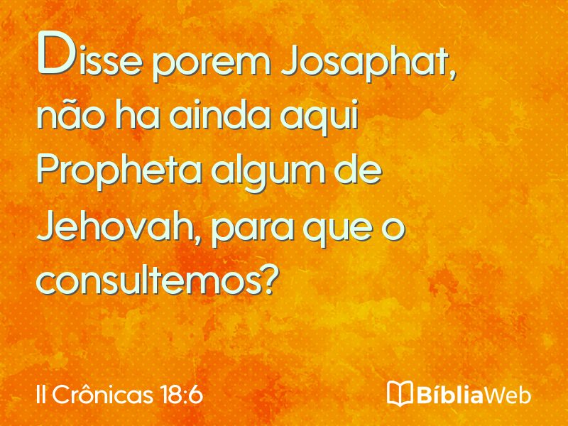 II Crônicas 18:6 em imagem para compartilhar