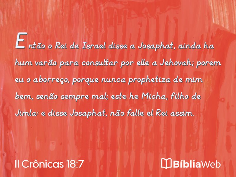 II Crônicas 18:7 em imagem para compartilhar