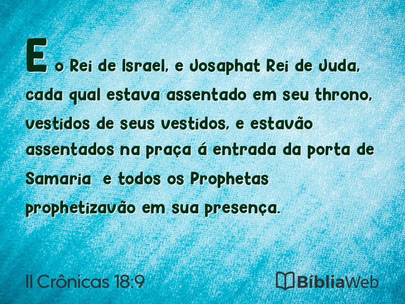 II Crônicas 18:9 em imagem para compartilhar
