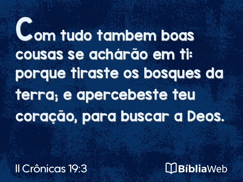 II Crônicas 19:3 em imagem para compartilhar