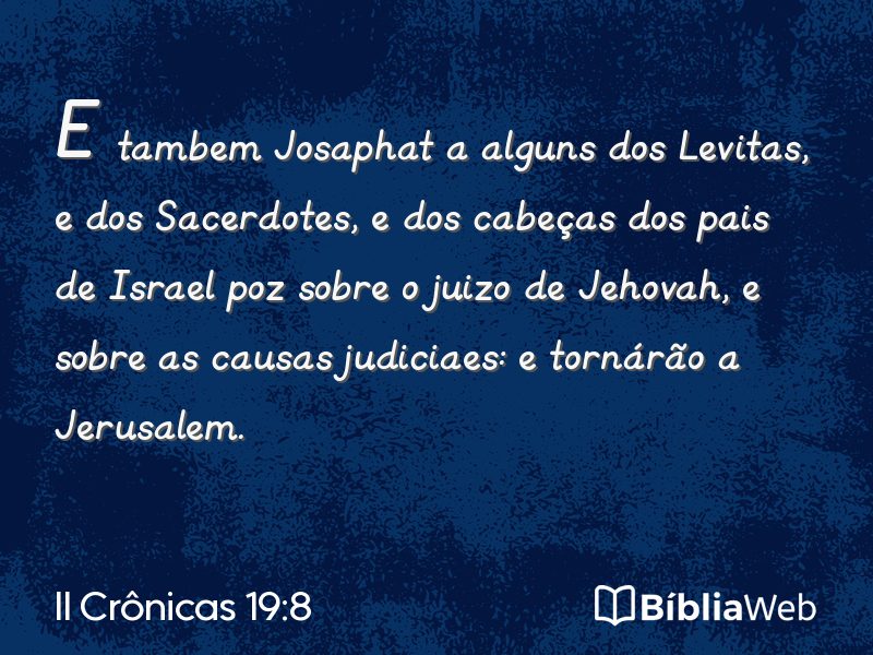 II Crônicas 19:8 em imagem para compartilhar