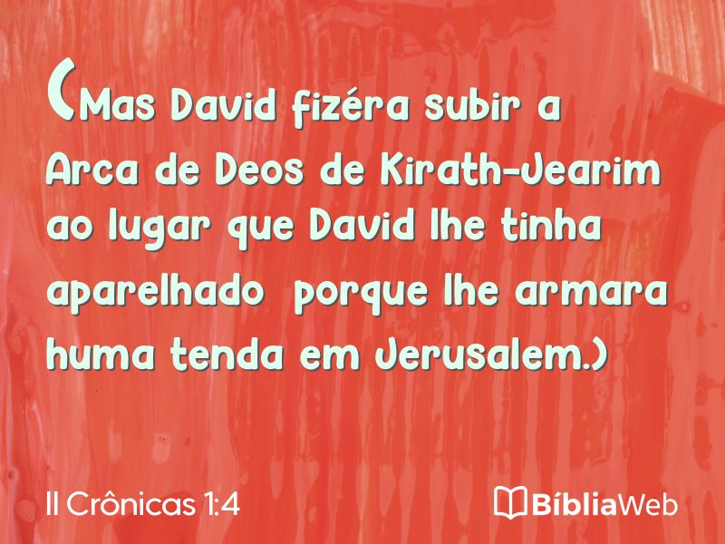 II Crônicas 1:4 em imagem para compartilhar