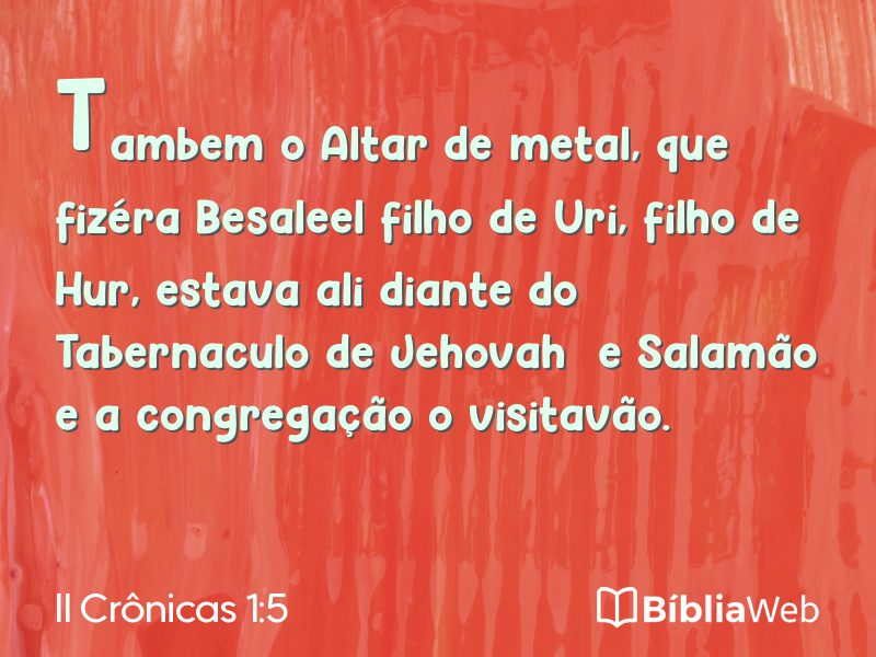 II Crônicas 1:5 em imagem para compartilhar