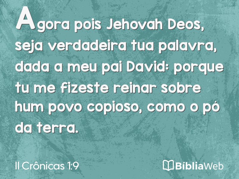 II Crônicas 1:9 em imagem para compartilhar