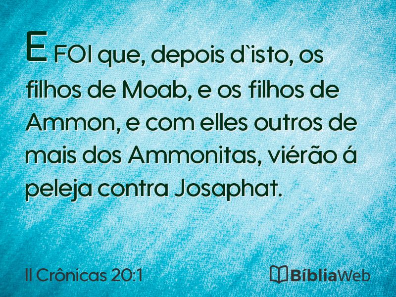 II Crônicas 20:1 em imagem para compartilhar