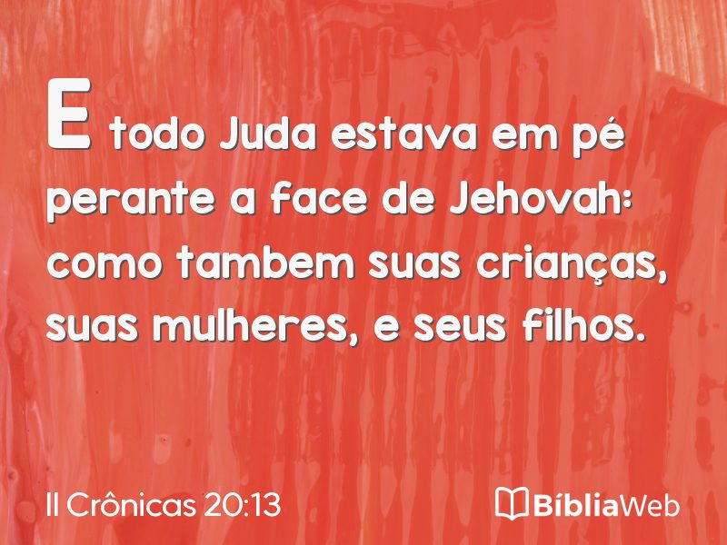 II Crônicas 20:13 em imagem para compartilhar