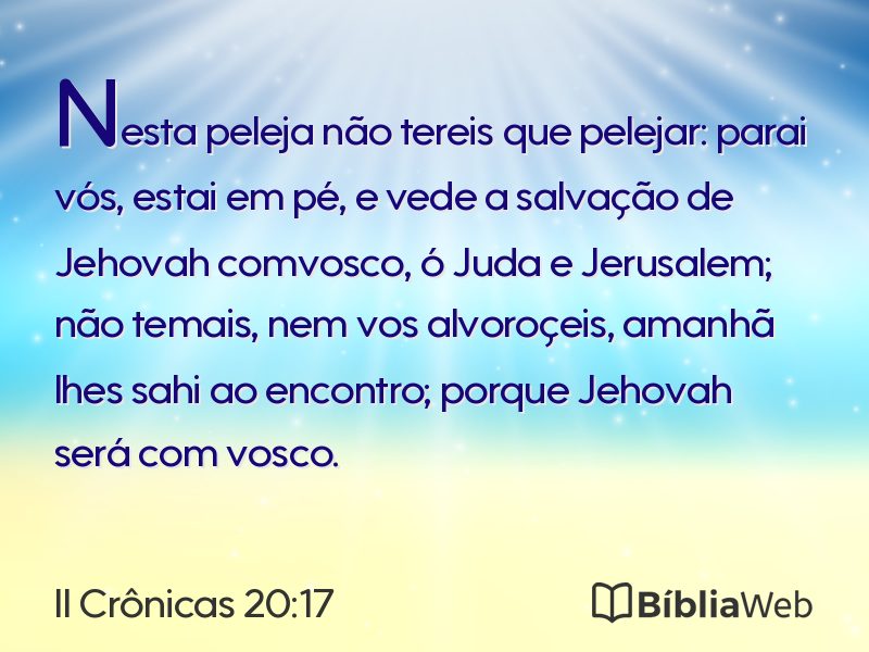 II Crônicas 20:17 em imagem para compartilhar