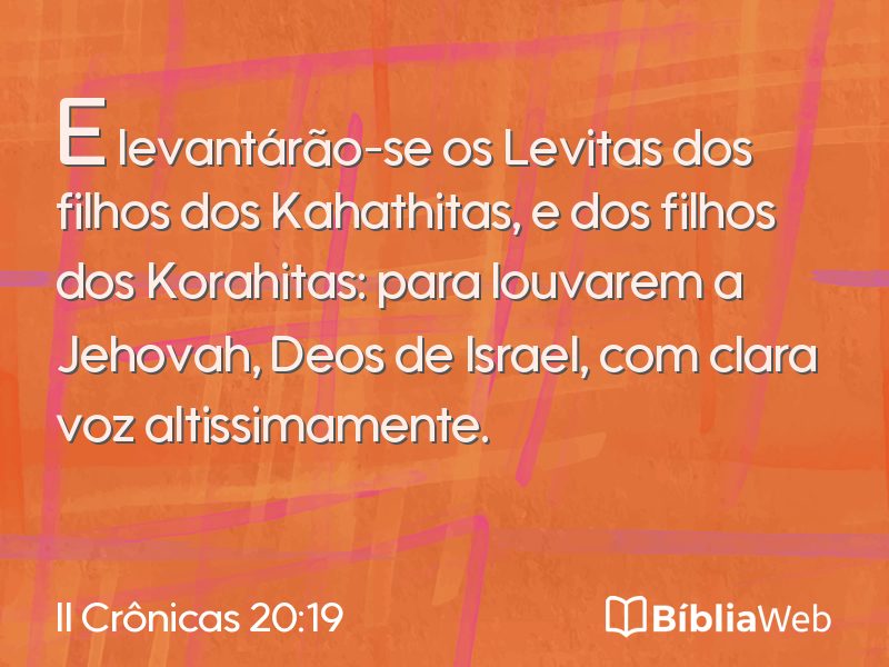 II Crônicas 20:19 em imagem para compartilhar