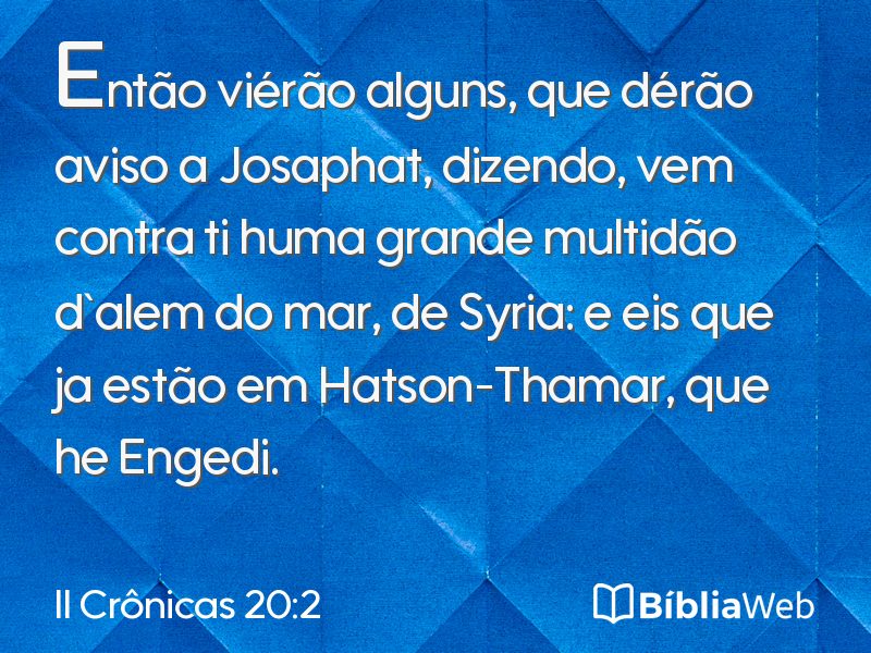 II Crônicas 20:2 em imagem para compartilhar