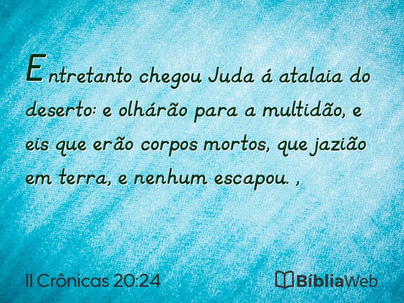 II Crônicas 20:24 em imagem para compartilhar