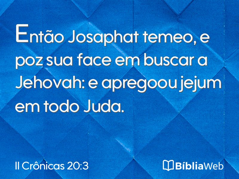 II Crônicas 20:3 em imagem para compartilhar