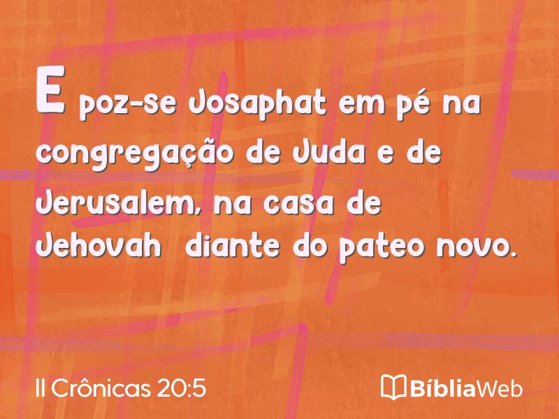 II Crônicas 20:5 em imagem para compartilhar