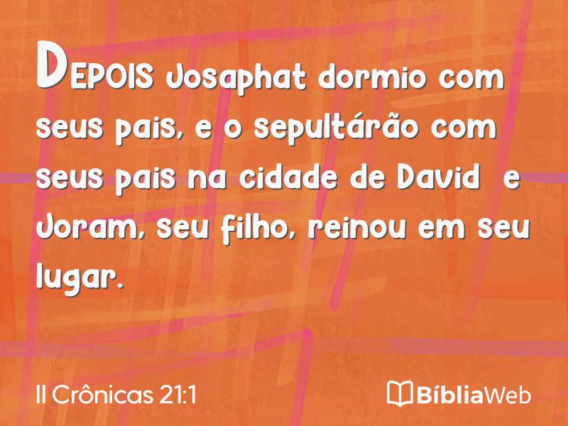 II Crônicas 21:1 em imagem para compartilhar