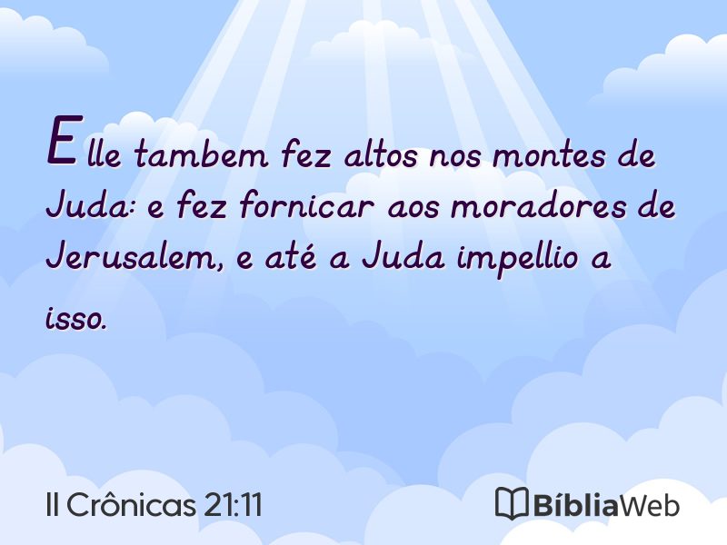 II Crônicas 21:11 em imagem para compartilhar