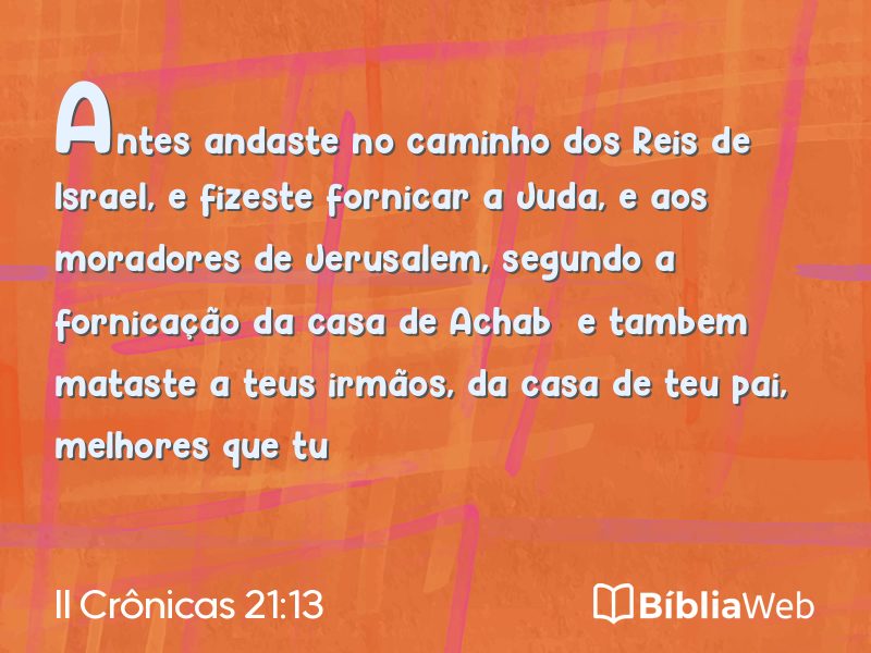 II Crônicas 21:13 em imagem para compartilhar