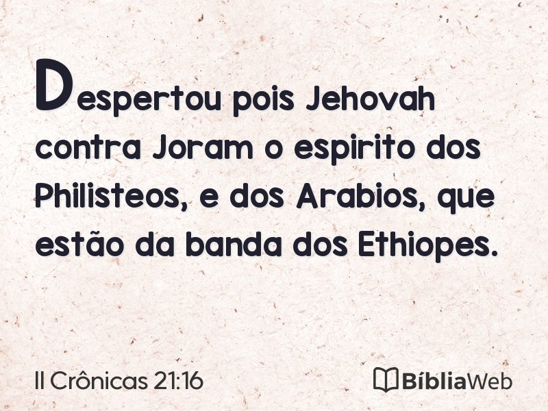 II Crônicas 21:16 em imagem para compartilhar