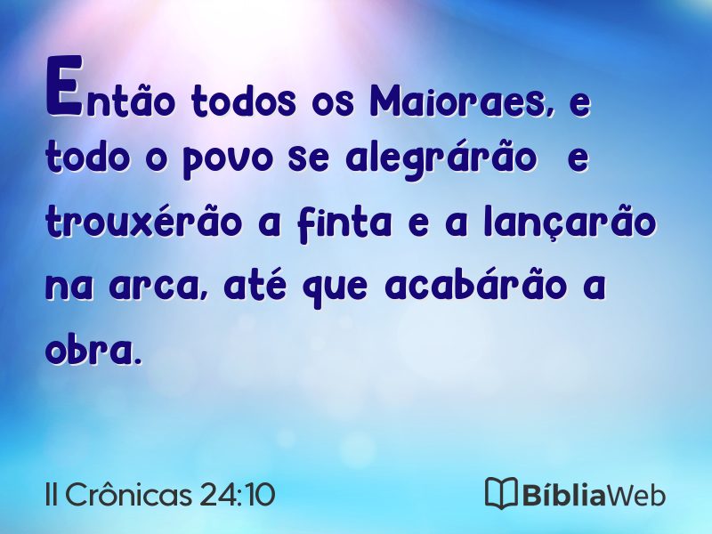 II Crônicas 24:10 em imagem para compartilhar