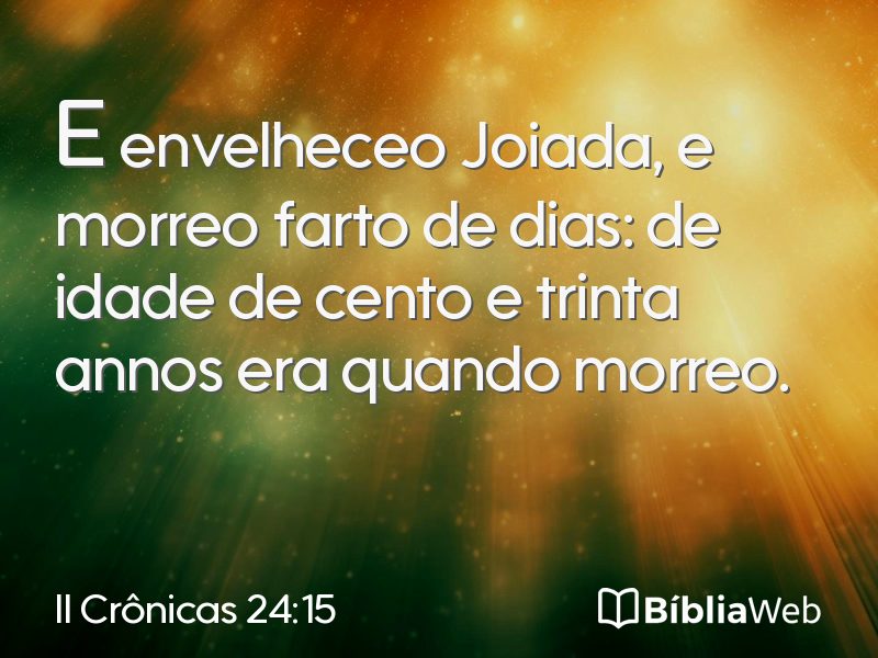 II Crônicas 24:15 em imagem para compartilhar
