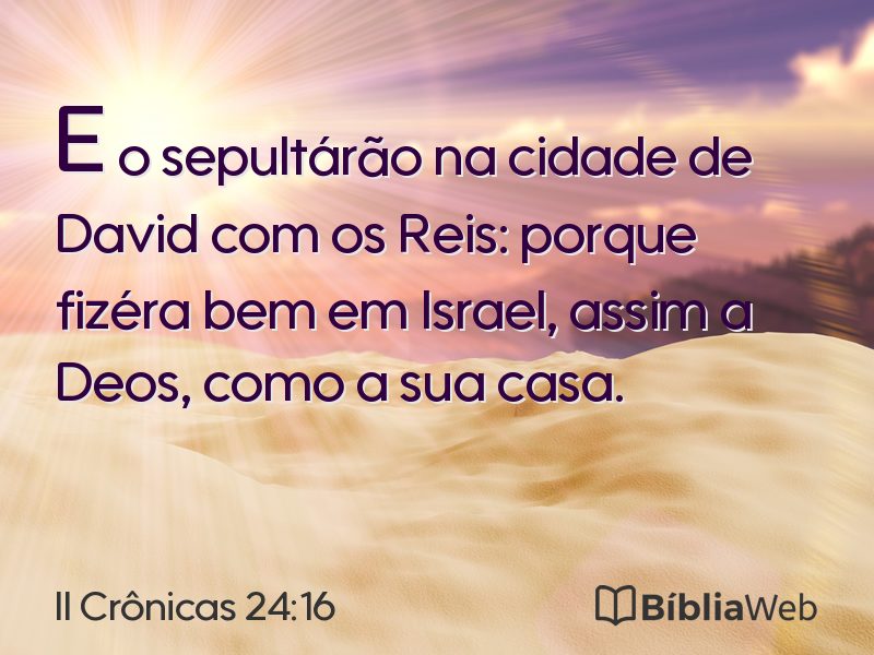 II Crônicas 24:16 em imagem para compartilhar