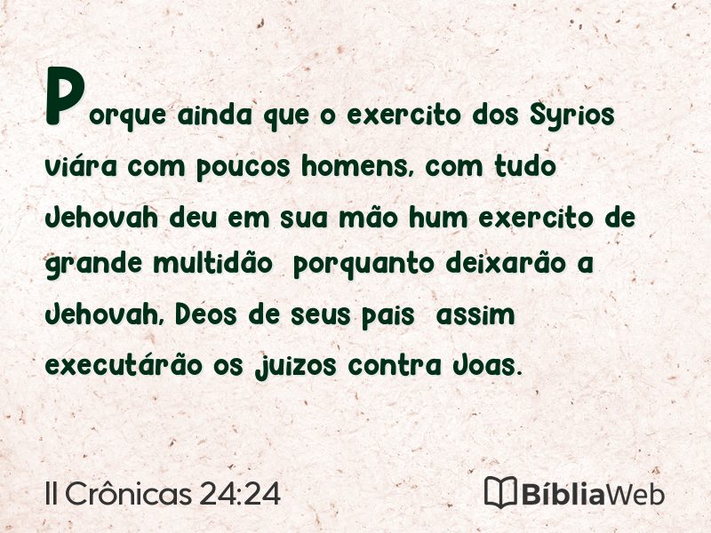 II Crônicas 24:24 em imagem para compartilhar