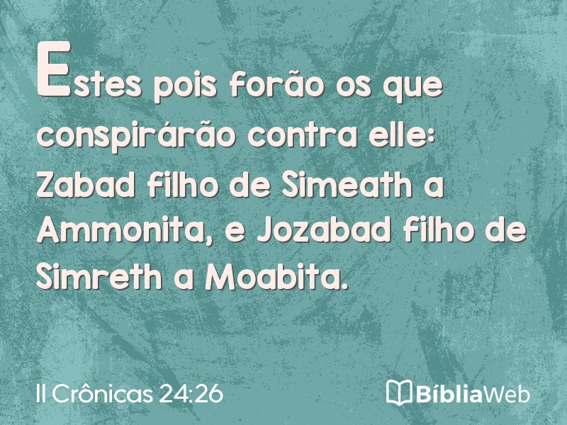 II Crônicas 24:26 em imagem para compartilhar