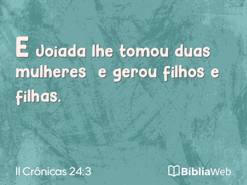 II Crônicas 24:3 em imagem para compartilhar