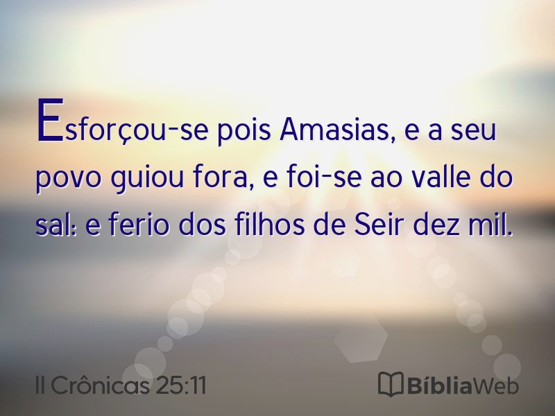 II Crônicas 25:11 em imagem para compartilhar