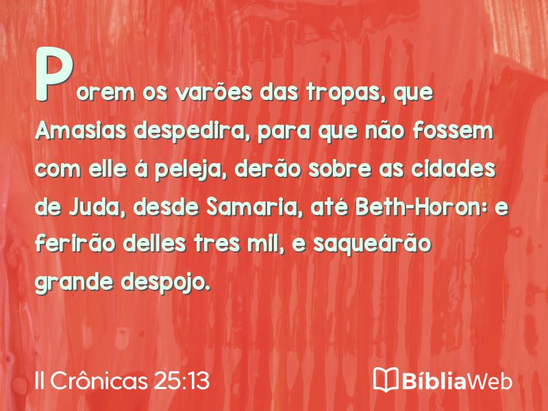II Crônicas 25:13 em imagem para compartilhar